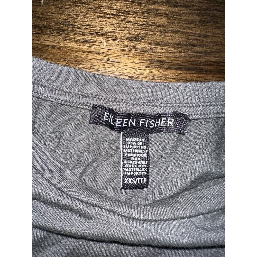 Eileen Fisher Women's XXS 2XS Jersey Tunic Long T Shirt Tee Top Short Sleeve - Picture 4 of 7